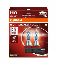 OSRAM Night Breaker Laser H8 35w (Twin) +150% Headlight bulbs