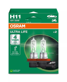  OSRAM H11 64211ULT-2HB 12V 55W ULTRA LIFE - Up to 4x Lifetime - Twin Pack