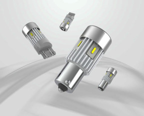 Super Canbus 18W Car LED Bulbs (12V) 1800lm W21W W21/5W P21/4W P21W P21/5W White/Amber/Red with Fan, Pack of 2