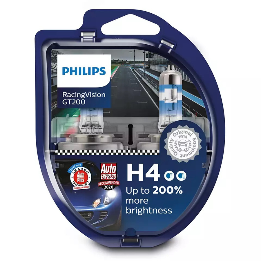  Philips RacingVision H4 Headlight Bulbs (Twin