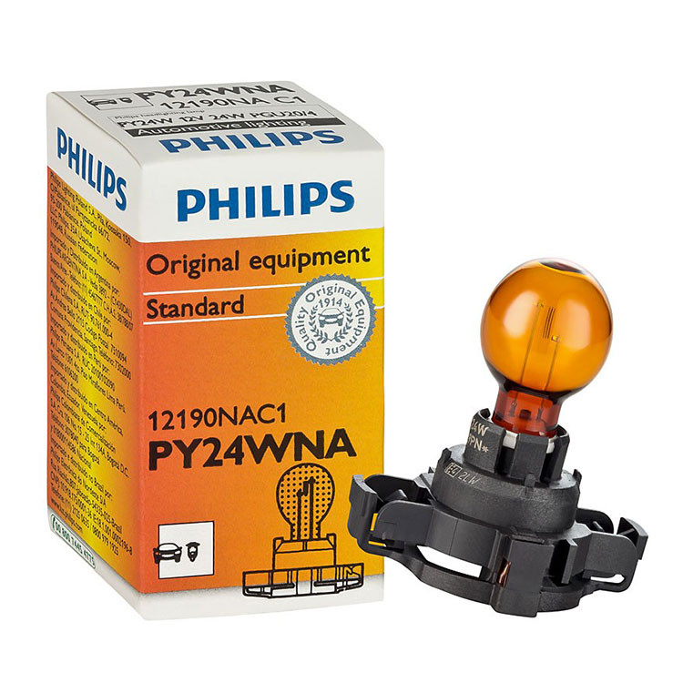 Philips HiPerVision PY24W Indicator Bulb 12V 24W Amber | HIDS-DIRECT