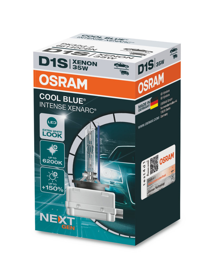OSRAM ORIGINAL COOL BLUE XENARC BULB D1S (gas discharge tube) 85V 35W – HnD  Automotive Parts
