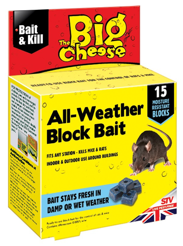 All-Weather Mice & Rat Block Bait - Pack of 15