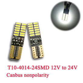 W5W 501 24*4014 Smd Led Number Plate Bulbs (2 Bulbs) 