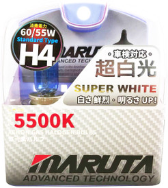 MTEC / MARUTA H4 60/55W 12v 5500K Xenon Gas Filled Upgrade Bulbs (E4) With Advanced Technology