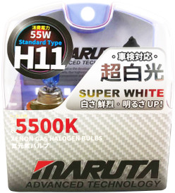MTEC / MARUTA H11 55W 12v 5500K Xenon Gas Filled Upgrade Bulbs