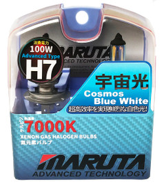 MTEC / MARUTA H7 12v 100w Cosmos Blue 7000K Xenon Gas Filled Headlight Bulbs (off-road) 
