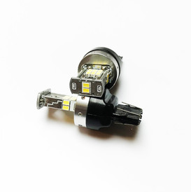 580 W21/5W Canbus 18* 3030 Chip LED Bulbs (Pair) White 