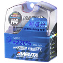  MARUTA® H4 Ultra Booster +220% Headlight Bulbs - 12V 60/55W, Krypton Gas, Road Legal, Twin Pack