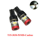 921 W18W White 12V-24V 5* 3030 Canbus LED (2 Bulbs) 