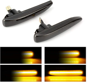 2 X Dynamic Bmw LED Side Marker Amber 18 SMD CanBus Error Free Smoke Indicator Light E65 E66 E67