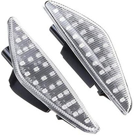 2 X BMW LED Side Amber Indicator Marker Lights (Clear) E70 X5/ E71 X6