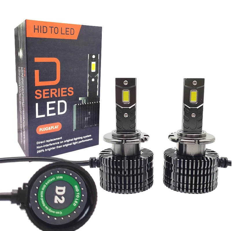D2S LED 9000lm 6000K Car Headlight Bulbs Twin Pack HIDS Direct for HID Xenon kits Xenon bulbs MTEC bulbs LED s Car Parts and Air Suspension
