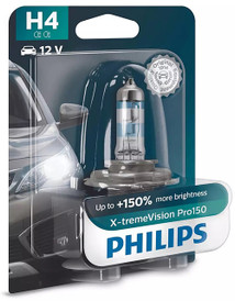 Philips H4 60/55w 12V X-tremeVision Pro150 Bmw Motorbike Headlight Bulb