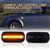 D-Lumina Dynamic [Sequential] LED Side Indicators For Audi A3 A4 A6 A8 TT, Smoked Sidemarker Dynamic Yellow Bulbs, 2 Pack