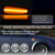 D-Lumina Dynamic LED Side Indicators For Vauxhall / Opel Astra J/K, Zafira C, Insignia B Smoked Lens Dynamic Amber Lamps, Pack of 2 