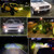 Motorbike LED Headlight Projector Lens (12V-60V) Dual Colour ATV Scooter Driving Light Auxiliary Spotlight Lamp