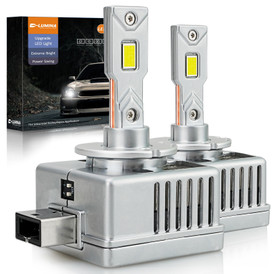 D-Lumina D1S D2S D3S D4S D5S D8S LED Headlight Bulb 90W 18000LM 6500K Bright Xenon White, Xenon HID Lights Conversion Kit, Plug and Play to Original HID, 2-Pack