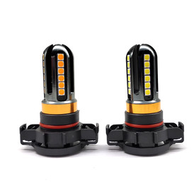 PSY24W 24x 3030 Amber SMD (12-24V) Canbus Indicator LED Bulbs, Set of 2