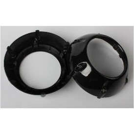 NHK® GTI-R 3' Black Shroud For Car Headlight LED HID Projector Lens, set of 2