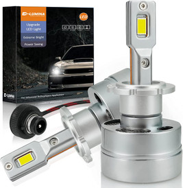  D-Lumina D2S LED Headlight Bulbs 90W 18000LM 6500K Bright Xenon White, Xenon HID Lights Conversion Kit, 2-Pack
