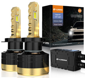 D-Lumina H7 LED Headlight Bulbs, 120W 12000LM 6500K White, 2-Pack