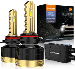 D-Lumina 9005 / 9006 LED Headlight Bulbs, 120W 12000LM 6500K White, 2-Pack