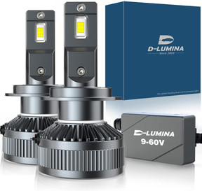 D-Lumina H7 LED Headlight Bulbs, (9-60V) 130W 26000LM 6000K Canbus LED 