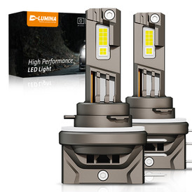 D-Lumina H15 LED Canbus Bulbs – 50W 10000LM 6500K White – High Beam & DRL Upgrade – Plug & Play (2 Pack) 
