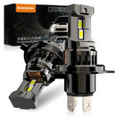D-Lumina H4 LED Canbus Bulbs – 50W 10000LM 6500K White – High/Low Beam – Plug & Play – 2 Pack