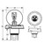 RING R410 12V 45/40W P45t (R2) Headlamp Bulb