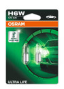 OSRAM H6W (64132ULT-2BL) 12V 6W ULTRA LIFE - Up to 4x Lifetime - Twin Pack 