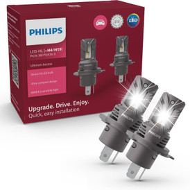 Philips Ultinon Access H4 LED Bulbs - 11342U2500C2 - 16W 1600lm 6000K 