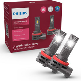  Philips Ultinon Access H8/H9/H11/H16 LED Bulbs - 11366U2500C2 - 13W 1400lm 6000K