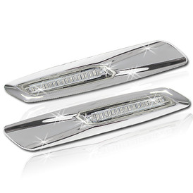BMW 1 3 5 & X Series Chrome Fender Amber LED Side Indicators
