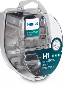 Philips H1 12v 55w X-tremeVision Pro 150 Car Headlight Bulbs (Twin Pack)