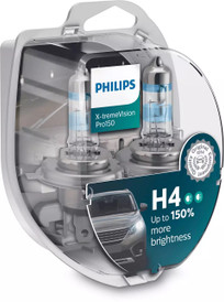 Philips H4 12v 60/55w X-tremeVision Pro150 Headlight Bulbs