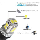 T4W (233) 10* 3030 SMD (12V-24V) Canbus White Sidelight LED Bulbs, Pack of 2
