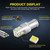 T4W (233) 10* 3030 SMD (12V-24V) Canbus White Sidelight LED Bulbs, Pack of 2