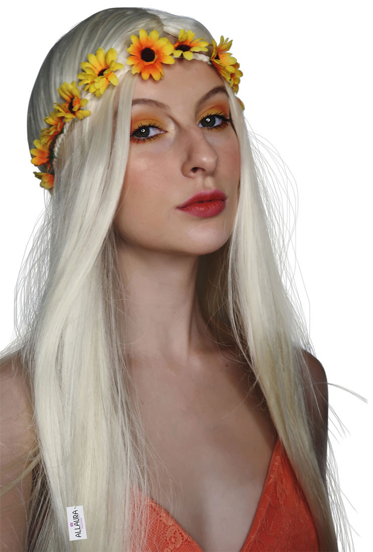 Glamour Hippie 60 S Long Blonde Costume Wig High Quality Fibre By Allaura The Wig Outlet