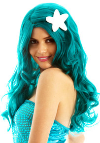 DELUXE Mermaid Green Costume Wig - by Allaura 