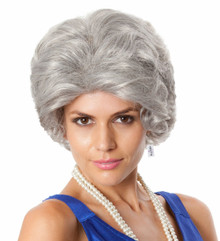 The Queen (Old Lady) Grey Costume Wig