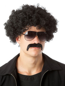 70's Fro & Mo Set - (Black) Party Afro Costume Wig & Moustache