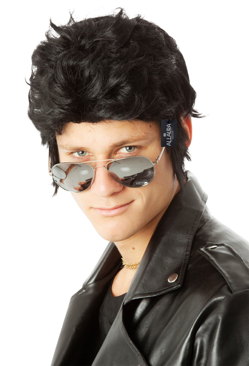 Danny 1950 S Grease Black Costume Wig By Allaura The Wig Outlet