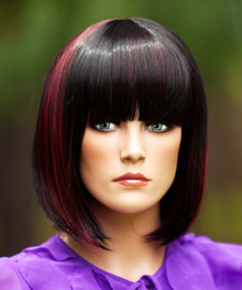 Ally (Black Highlighted with Burgundy 1H118) Premium Fashion Wig - Heat Resistant