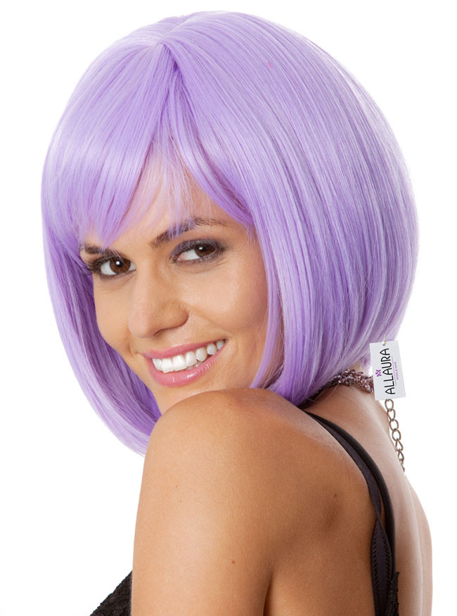 violet bob wig