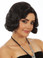 DELUXE Black Flapper 1920's Finger Wave Costume Wig