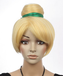 DELUXE Tinkerbell Blonde Bun Costume Wig - High Quality