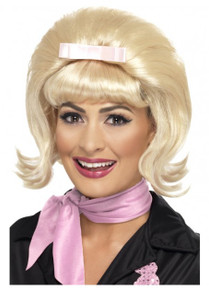 50's Flicked Beehive Blonde Bob Costume Wig