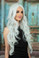 DELUXE Silver Grey Long Costume Wig